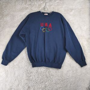 Vintage USA Olympics Sweatshirt Salt Lake City 2002 Official Olympic Rings M